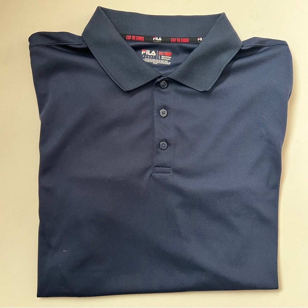 Fila Blue Fitted Golf Polo Shirt